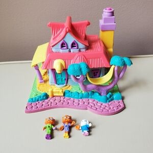 Vintage 1994 90's Polly Pocket Kitty House - almost complete - lights up